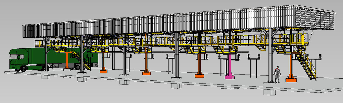 Estrutura metálica industrial - galpão com catwalk